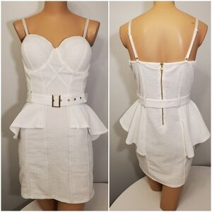 NWOT Entry White Sexy Mini Dress Size Large
